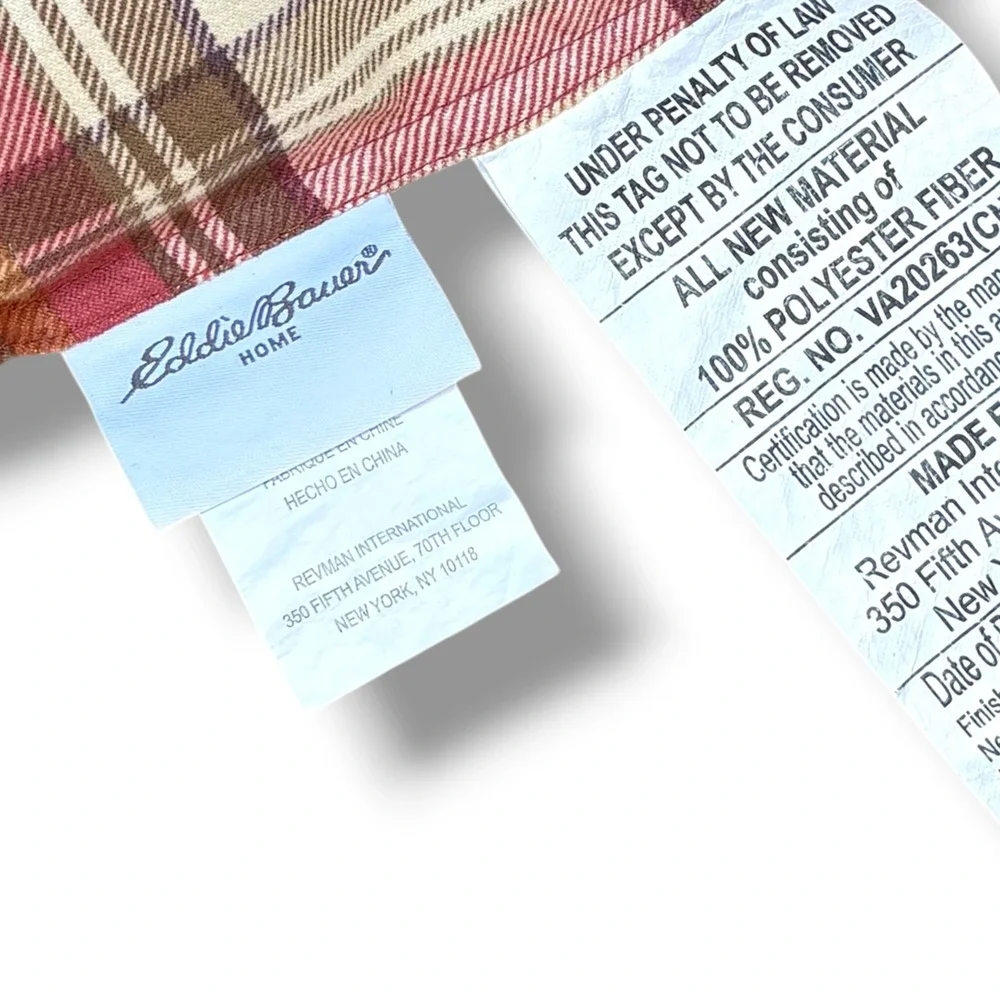 Eddie Bauer Home Reversible Edgewood Plaid Micro Suede Comforter Full/Queen